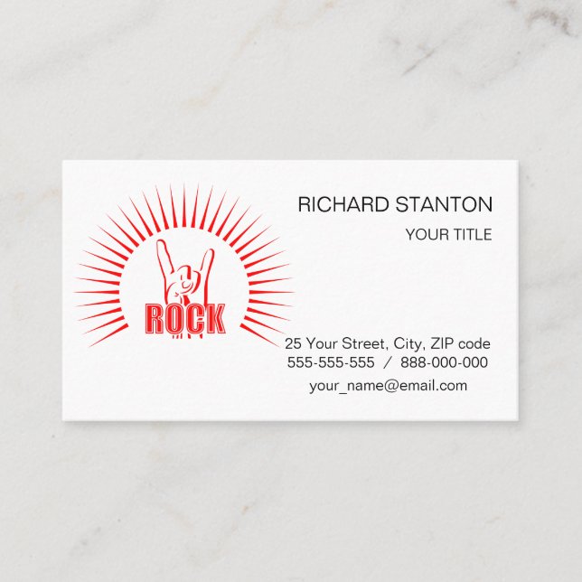 Carte De Visite Rock (Devant)