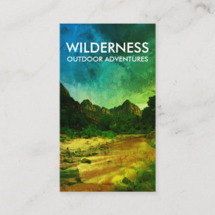 Carte De Visite Rock Face Cliffs Wilderness Guide
