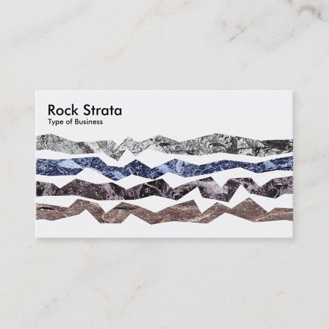 Carte De Visite Rock Strata - Blanc (Devant)