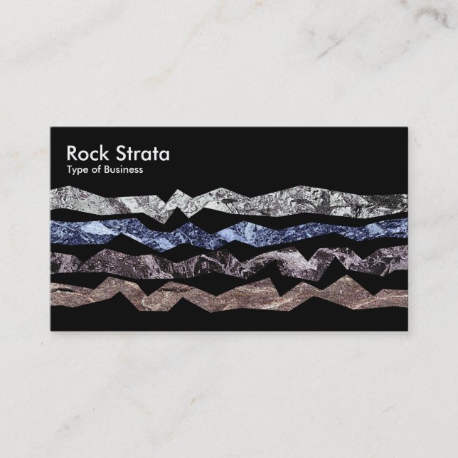 Carte De Visite Rock Strata - Noir (Devant)