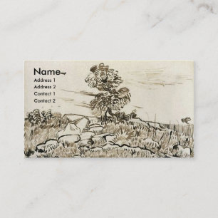 Carte De Visite Rocks avec chêne Van Gogh Art