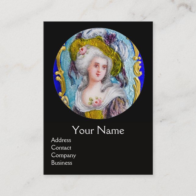 CARTE DE VISITE ROCOCO LADY, ROSES ROSES ROSES ROSES ET COMBATTRE  (Devant)