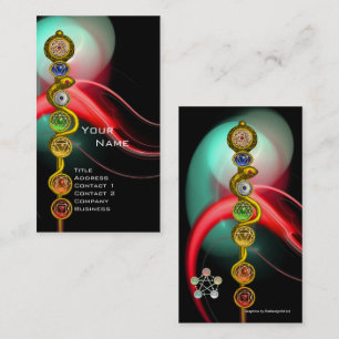 CARTE DE VISITE RODE D'ASCLEPIUS, 7 CHAKRAS, YOGA, ÉNERGIE SPIRITU