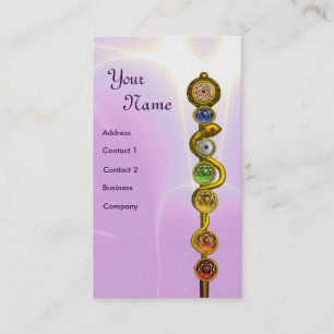 CARTE DE VISITE RODE D'ASCLEPIUS, 7 CHAKRAS, YOGA, ÉNERGIE SPIRITU