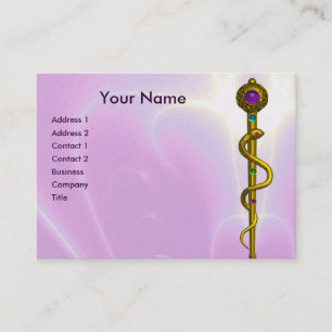 Carte De Visite RODE D'ASCLEPIUS Gold Médicale guérison Ultra Viol