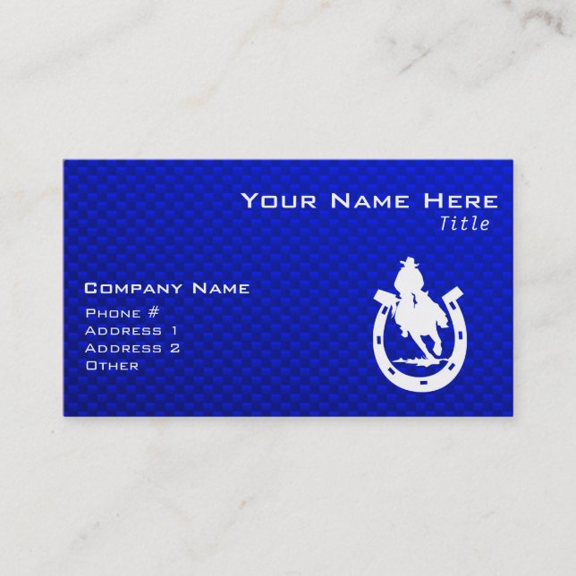 Carte De Visite Rodéo bleu (Devant)