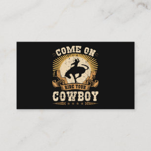 Carte De Visite Rodeo Bronc équitation Circulez votre Cowboy Bucki