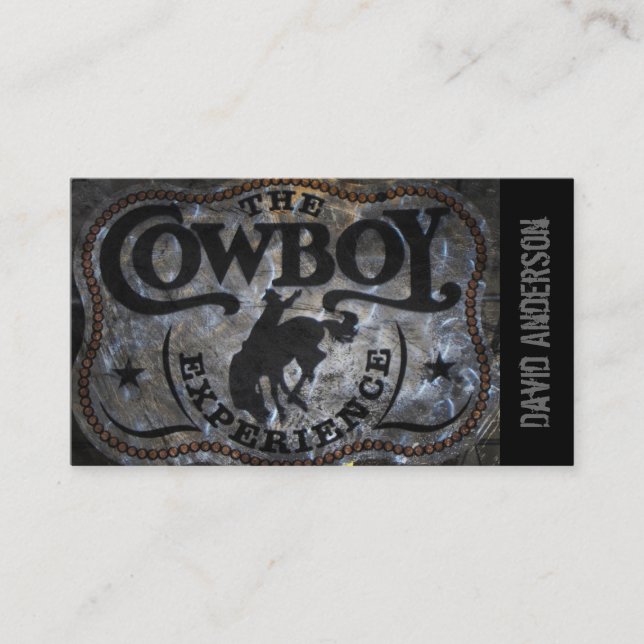Carte De Visite rodéo de cowboy de cheval de ruée de pays (Devant)