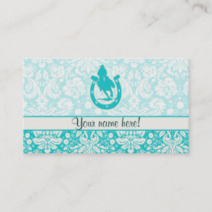 Carte De Visite Rodéo turquoise