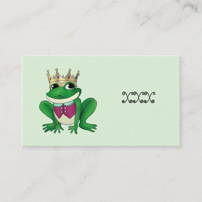 Carte De Visite Roi de grenouille (Devant)