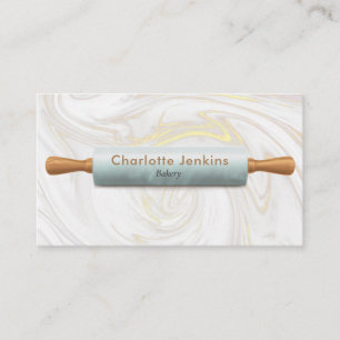 Carte De Visite Rolling Pin Boulangerie Pâtisserie Chef Fils de ma