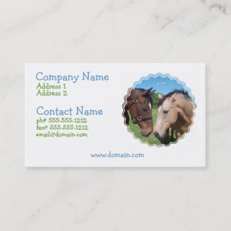 Carte de visite Romance de cheval