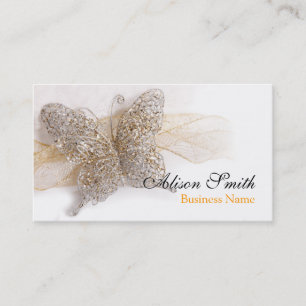 Carte De Visite Romantic generic Business card with butterfly