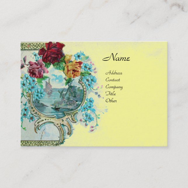 Carte De Visite ROMANTICA 3.jaune (Devant)