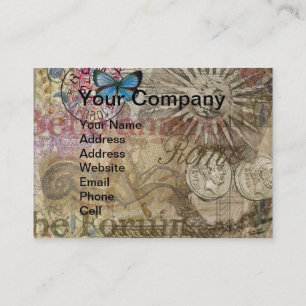 Carte De Visite Rome Italy Travel Vacation
