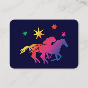 Carte de visite ronde pour professionnels de l'équ