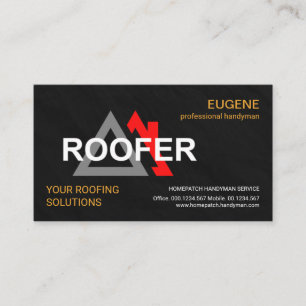 Carte De Visite Roofer élégant Signalisation Grandes Textures Toit