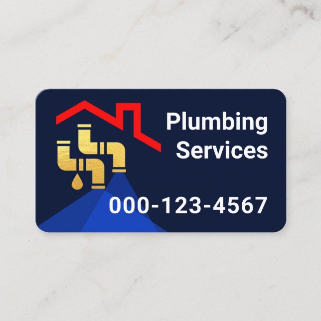 Carte De Visite Rooftop Building Leaking Gold Pipes (Devant)