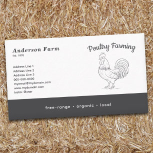 Carte De Visite Rooster de ferme