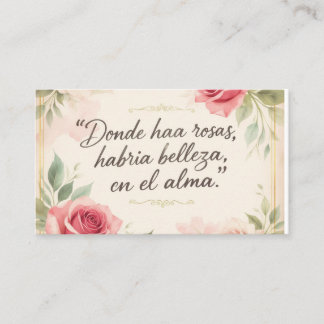 Carte De Visite Rosas del Alma