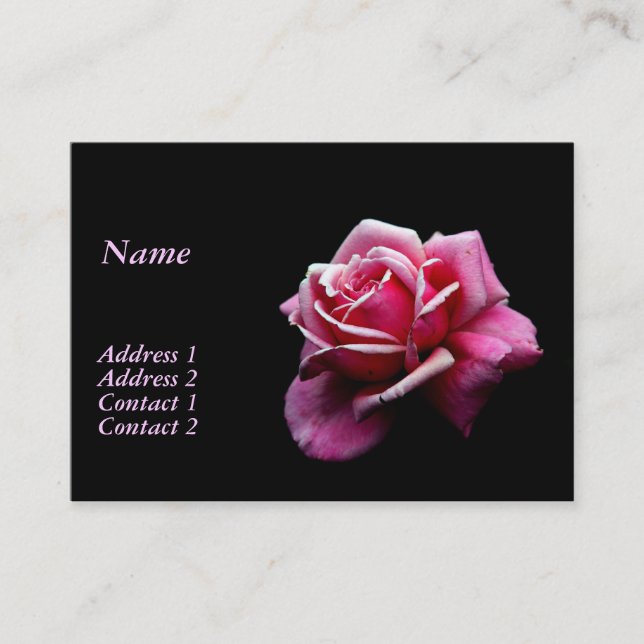 Carte De Visite Rose (Devant)