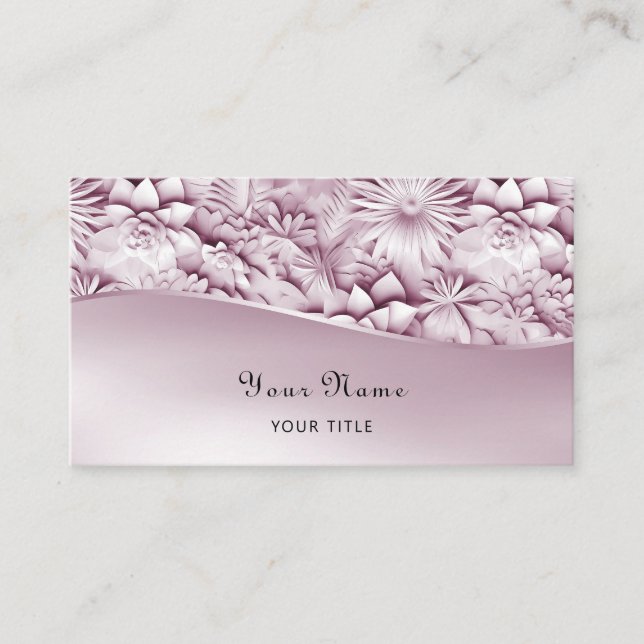 Carte de visite rose (Devant)