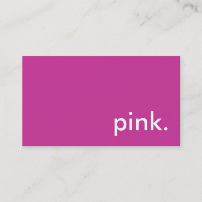 Carte De Visite rose. (Devant)