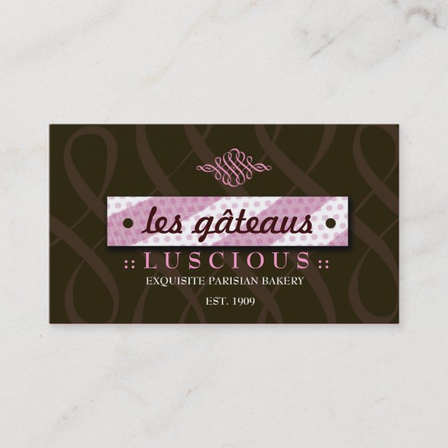 Carte De Visite ROSE 311-LUSCIOUS et CHOCOLAT (Devant)