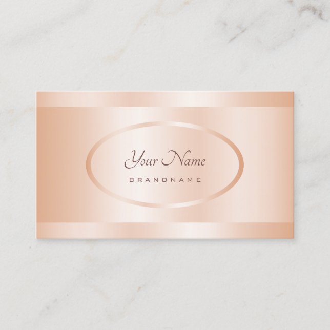 Carte De Visite Rose à l'oeil Gold Effet Design professionnel (Devant)
