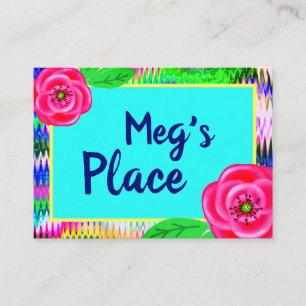 Carte De Visite Rose Abstrait couleur Craze