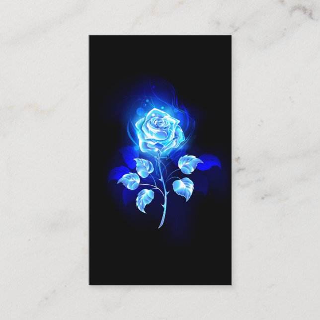 Carte De Visite Rose bleu brûlant (Devant)