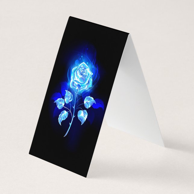 Carte De Visite Rose bleu brûlant (Dos)