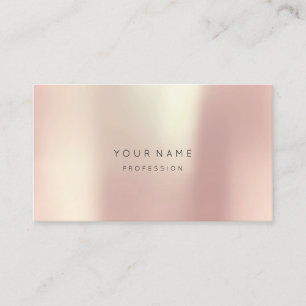 Carte De Visite Rose Blush Pearly Abstrait Minimal Silk Metalux2
