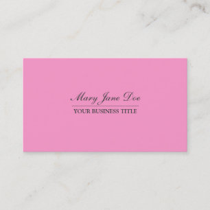 Carte de visite rose-clair simple