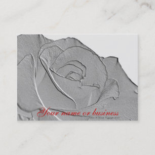 Carte de visite rose d'argent élégant