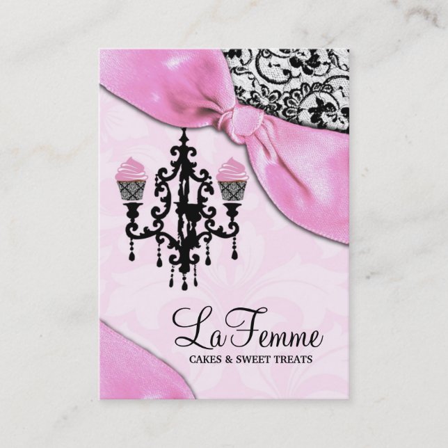 Carte De Visite Rose de 311 de La gâteaux de Femme (Devant)