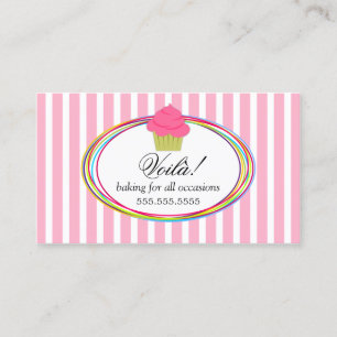 Carte De Visite Rose de boulangerie de petit gâteau
