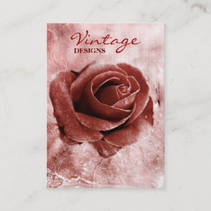Carte de visite rose de cru