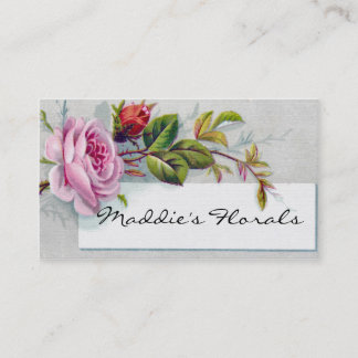 Carte de visite rose de cru rose