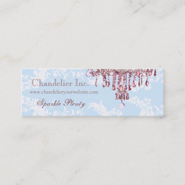 Carte de visite rose de lustre (Devant)