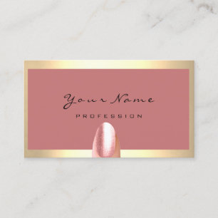 Carte De Visite Rose de manucure encadrée par le stylist Nails