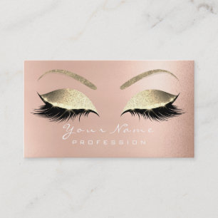 Carte De Visite Rose de maquillage Eyebrow Eyes Lashes