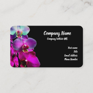 Carte de visite rose de norme d'orchidée d'Ombre