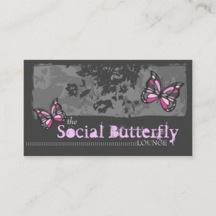 CARTE DE VISITE ROSE DE PAPILLON DE 311 SOCIAL