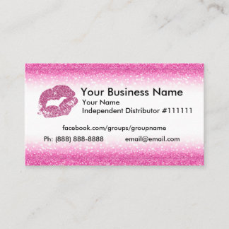 Carte de visite rose de parties scintillantes
