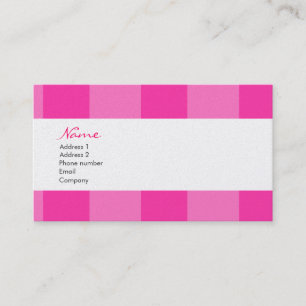 Carte de visite rose de rayure