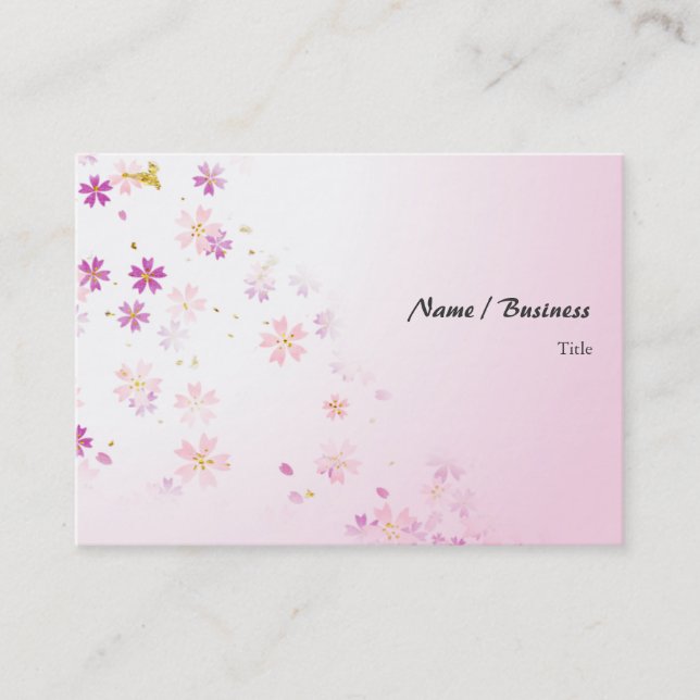 Carte De Visite Rose de Sakura (Devant)