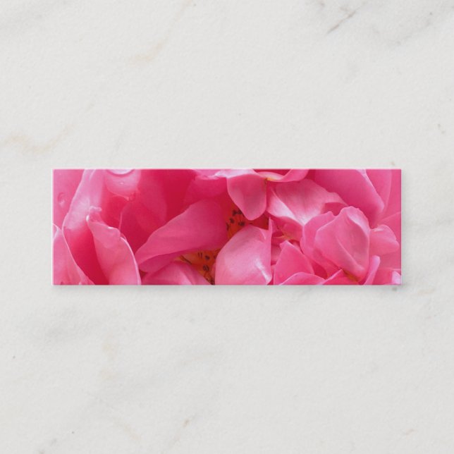 Carte de visite rose de signet de pivoine (Devant)