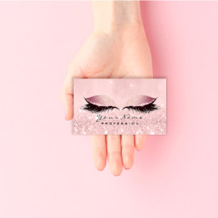 Carte De Visite Rose de SPA de parties scintillantes de studio de