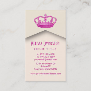 Carte De Visite ROSE de V8 de modèle de princesse ou de Reine de